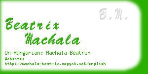 beatrix machala business card